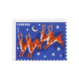 Load image into Gallery viewer, 2012 First-Class Forever Stamp - Contemporary Christmas: Reindeer in Flight